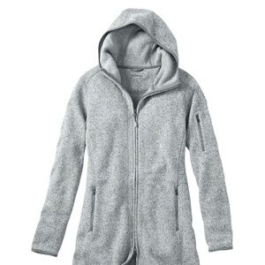 Women's L.L.Bean Sweater Fleece Coat in Pewter - Medium